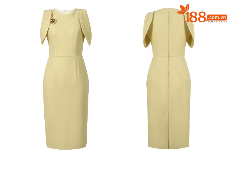 Đầm ôm body nữ phong cách OL công sở, thiết kế tôn dáng, phù hợp dịp trang trọng — Màu ngỗng chi tiết 4