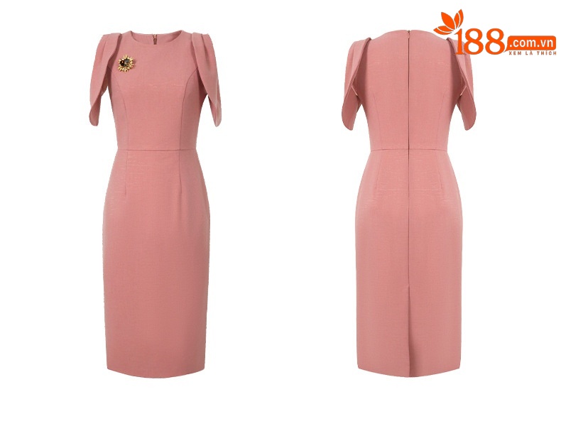 Đầm ôm body nữ phong cách OL công sở, thiết kế tôn dáng, phù hợp dịp trang trọng — Màu ngỗng chi tiết 5