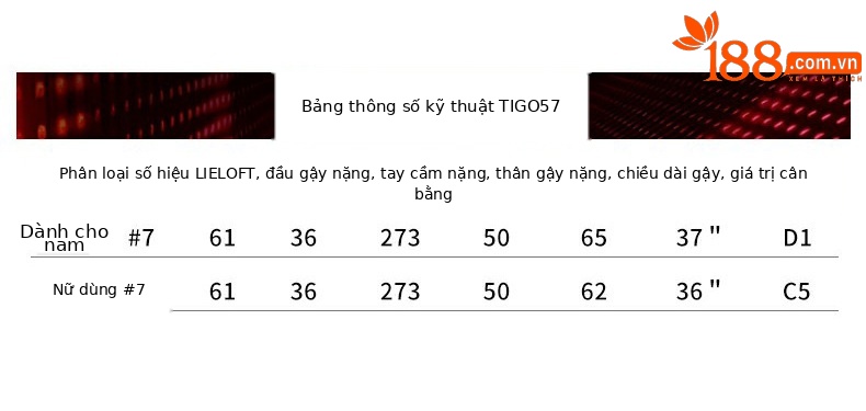 Gậy sắt golf số 7 bằng carbon cho người mới bắt đầu — TIG057-Thanh carbon nam (Đầu vào số 7 sắt), Tig057-Thanh Thép Nam (Đầu vào số 7 sắt), Thanh Carbon tig057-nữ (Đầu vào số 7 sắt), TIG057-Thanh Thép Nữ (Nhập số 7 sắt) chi tiết 3