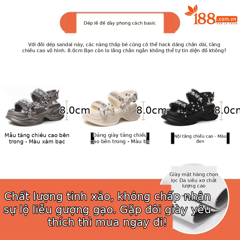 Sandal đế bệt xỏ ngón phong cách La Mã mùa hè 2024 — Màu be, Màu đen, Màu xám bạc