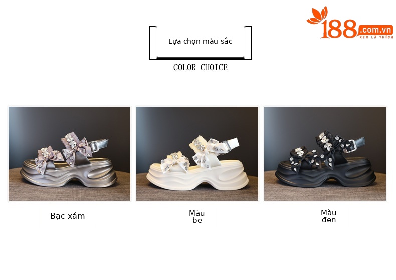 Sandal đế bệt xỏ ngón phong cách La Mã mùa hè 2024 — Màu be, Màu đen, Màu xám bạc chi tiết 2