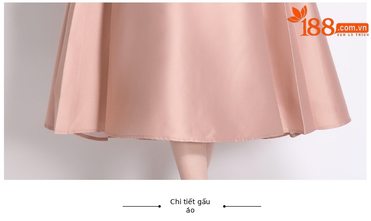 Váy phù dâu satin dáng ôm dài vừa, cổ điển tôn dáng — Màu đen, Màu hồng, Màu trắng chi tiết 12