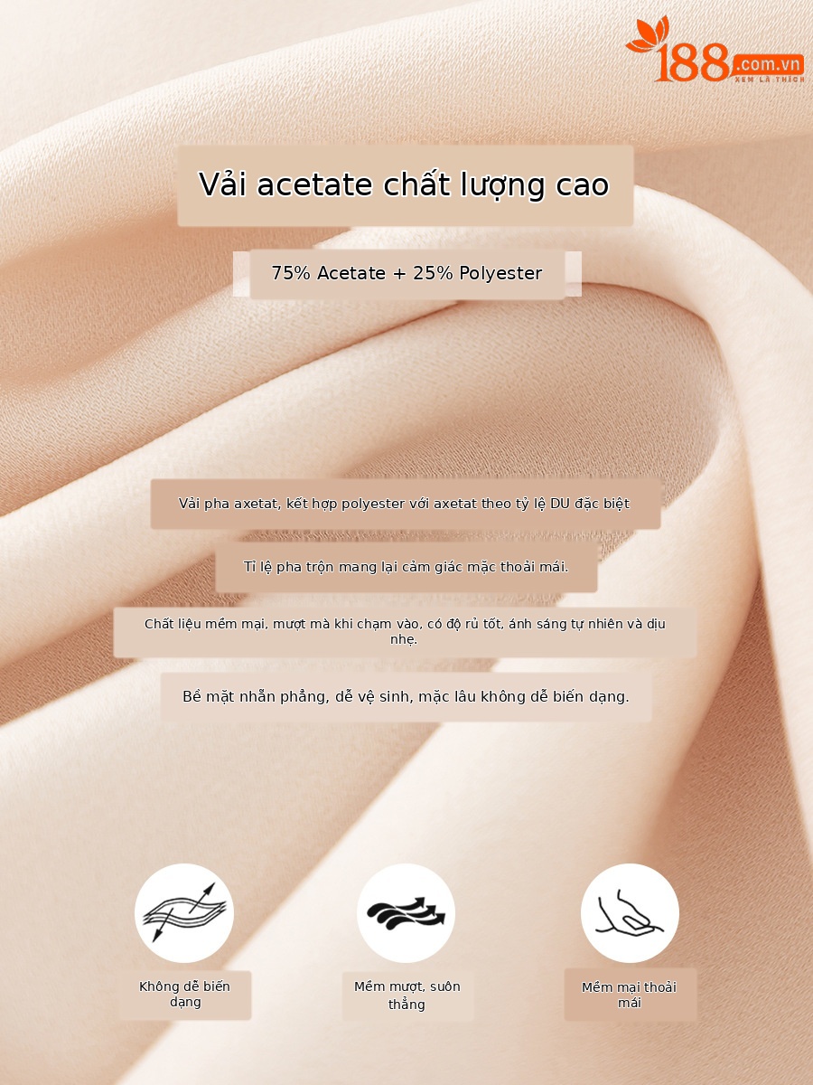 Áo sơ mi cổ V phối nơ Xingge kiểu Pháp, chất liệu satin acetate mềm mại, dáng suôn tôn dáng — Gạo Sâm banh