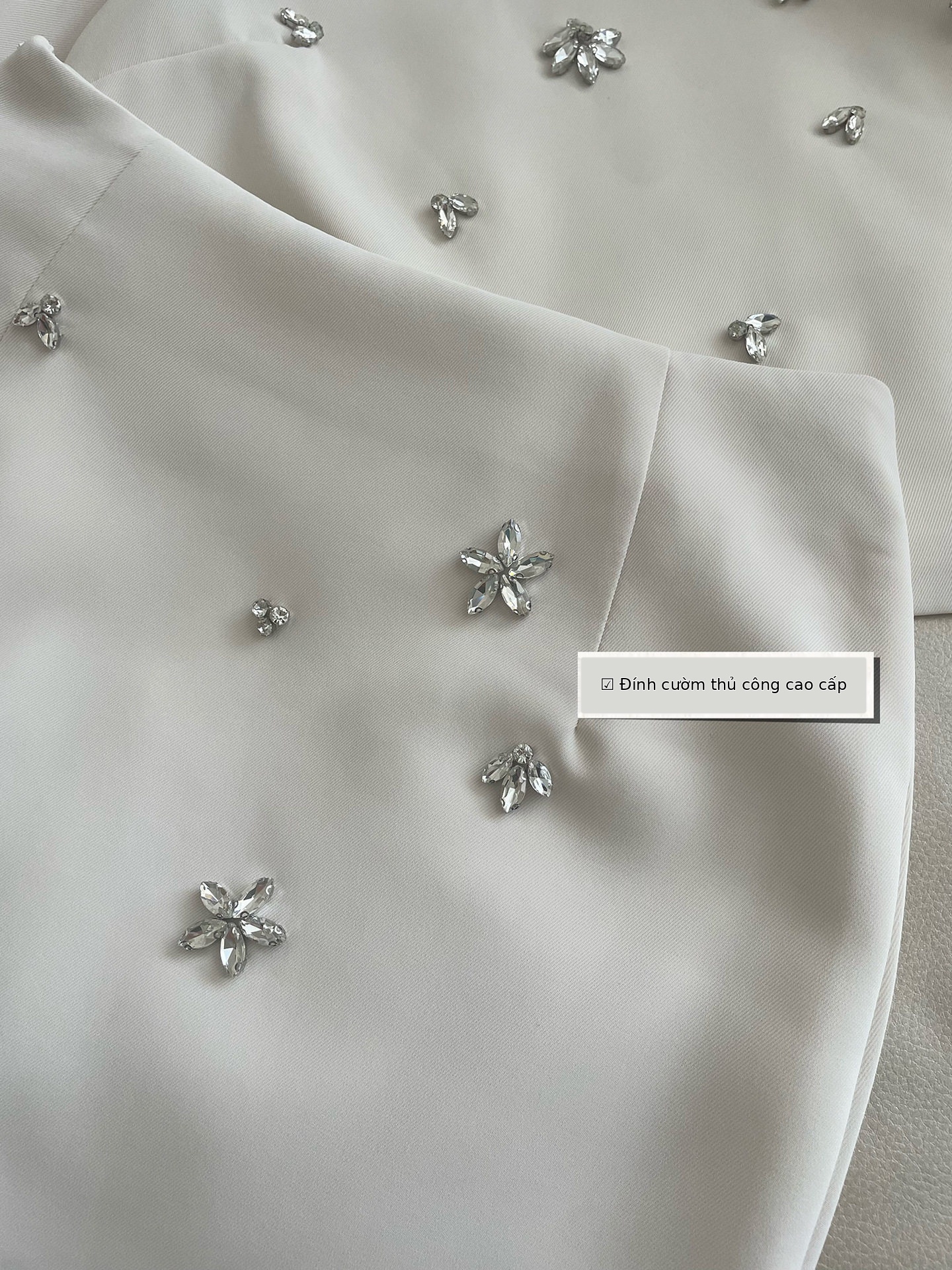 Chân váy xếp ly nữ xòe phong cách Chanel, chất liệu polyester cao cấp chi tiết 16