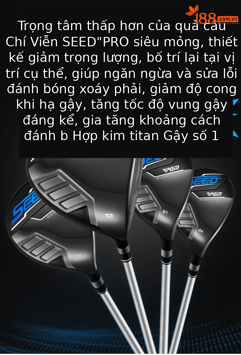 Bộ gậy golf PGM SEED III PRO thanh thiếu niên 14 gậy + túi đựng, thân carbon 40T — 13 thanh Carbon [R] cao 120-131cm, 11 thanh Carbon [R] cao 120-131cm, 7 thanh Carbon [R] cao 120-131cm, 5 thanh Carbon [R] chiều cao 120-131cm chi tiết 3