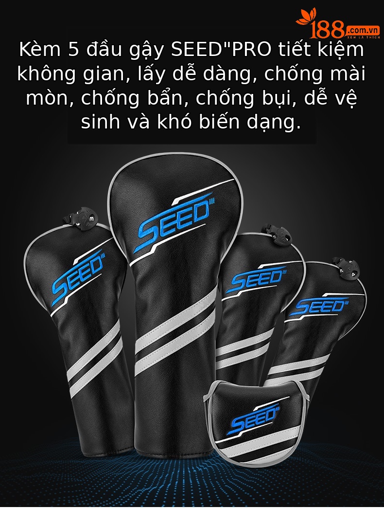 Bộ gậy golf PGM SEED III PRO thanh thiếu niên 14 gậy + túi đựng, thân carbon 40T — 13 thanh Carbon [R] cao 120-131cm, 11 thanh Carbon [R] cao 120-131cm, 7 thanh Carbon [R] cao 120-131cm, 5 thanh Carbon [R] chiều cao 120-131cm chi tiết 9