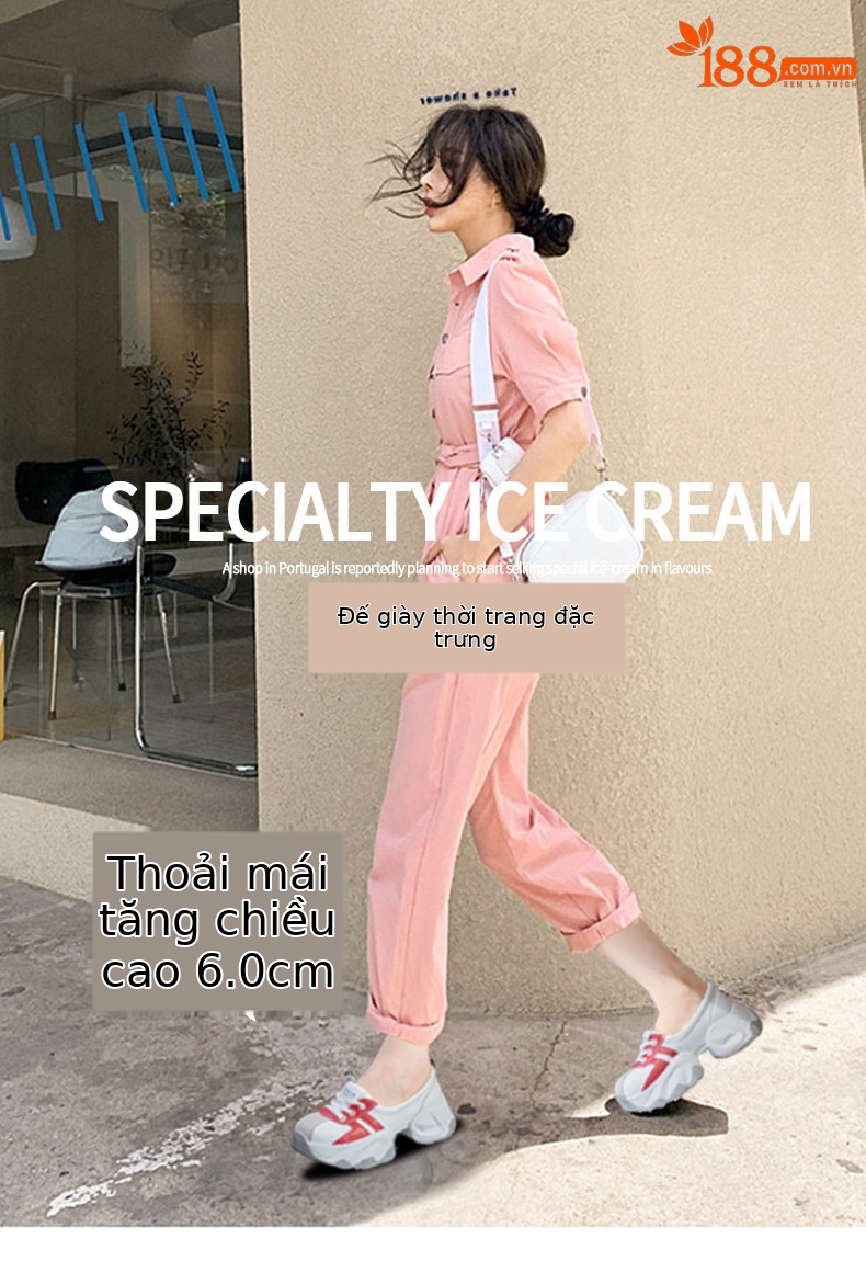 Giày Dad Shoes nữ đế dày cổ thấp mùa thu 2026, tăng chiều cao, phong cách thể thao — M2618 màu bạc, M2618 màu vàng, M2618 màu đỏ, M2618 màu xanh lam chi tiết 1