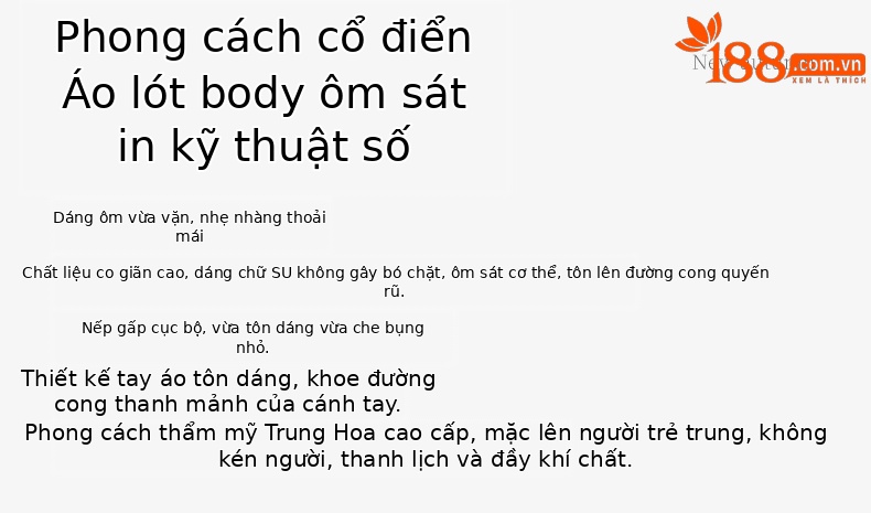 Áo thun dài tay nữ in họa tiết kỹ thuật số không đều, thiết kế xẻ tà ôm sát — Vỏ Trái Cây Nâu chi tiết 3