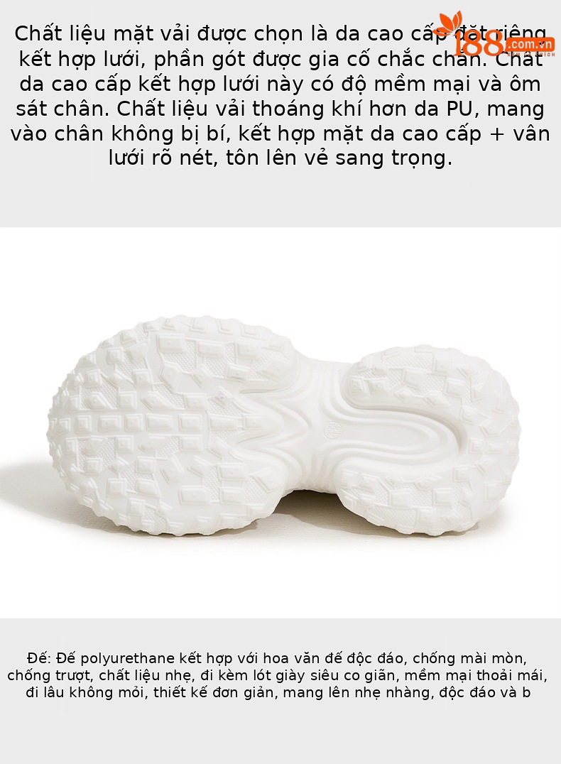 Dép sandal nữ đế platform cao gót 8cm quai chữ V đơn giản — Trắng, Hồng xám, Đen, Đỏ chi tiết 9