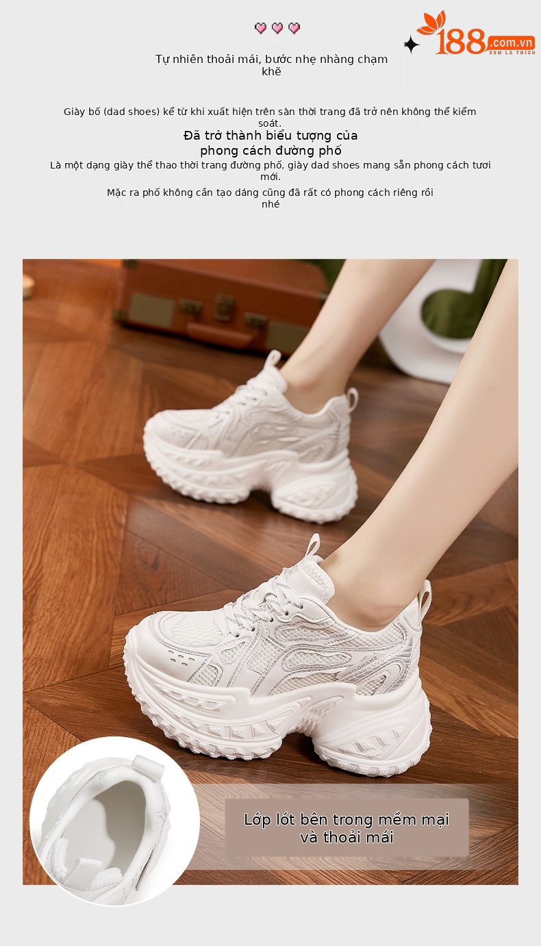 Dép sandal nữ đế platform cao gót 8cm quai chữ V đơn giản — Trắng, Hồng xám, Đen, Đỏ chi tiết 7