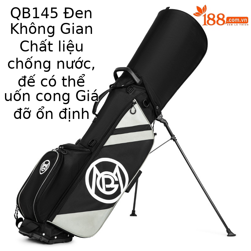 Túi đựng gậy golf PGM có chân đế gập, chống nước, kích thước 126x36x25 cm — QB145-không gian Đen, QB145-màu xanh sao băng
