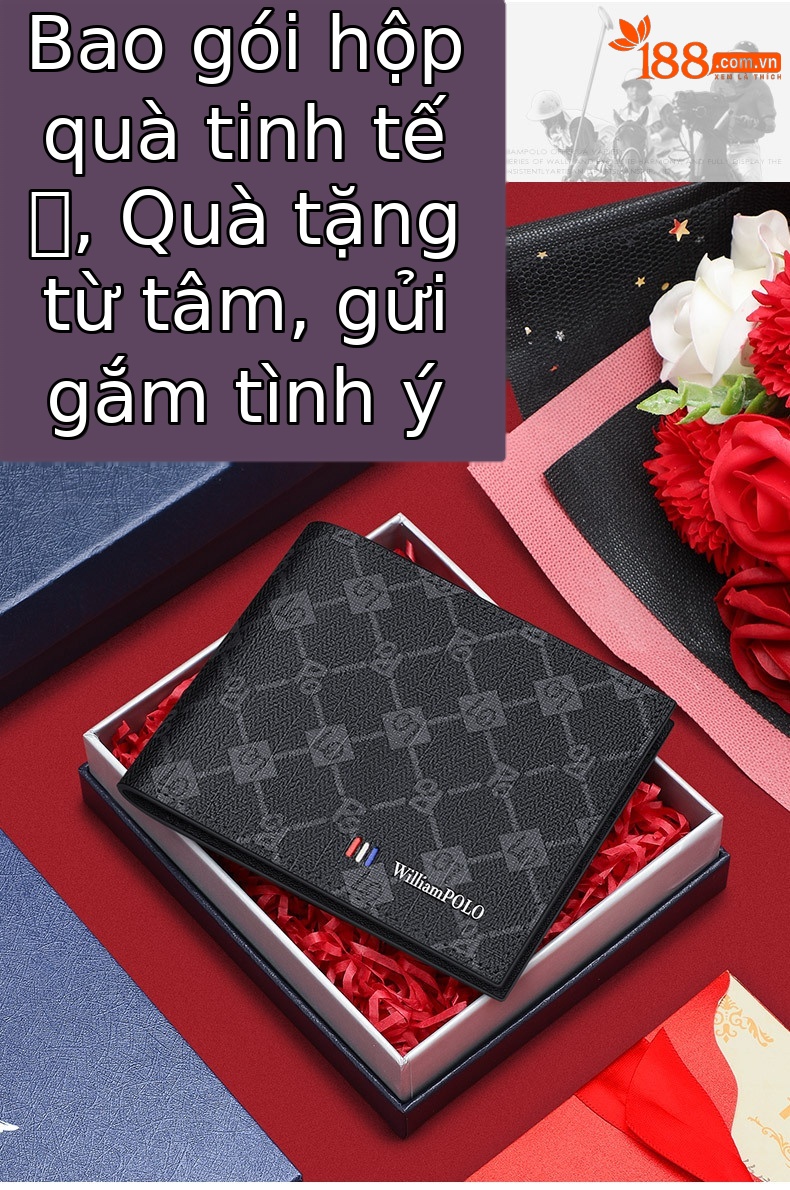 Ví nam dài nhiều ngăn thời trang cao cấp Emperor Paul – phong cách sang trọng, nhiều khe thẻ chi tiết 11