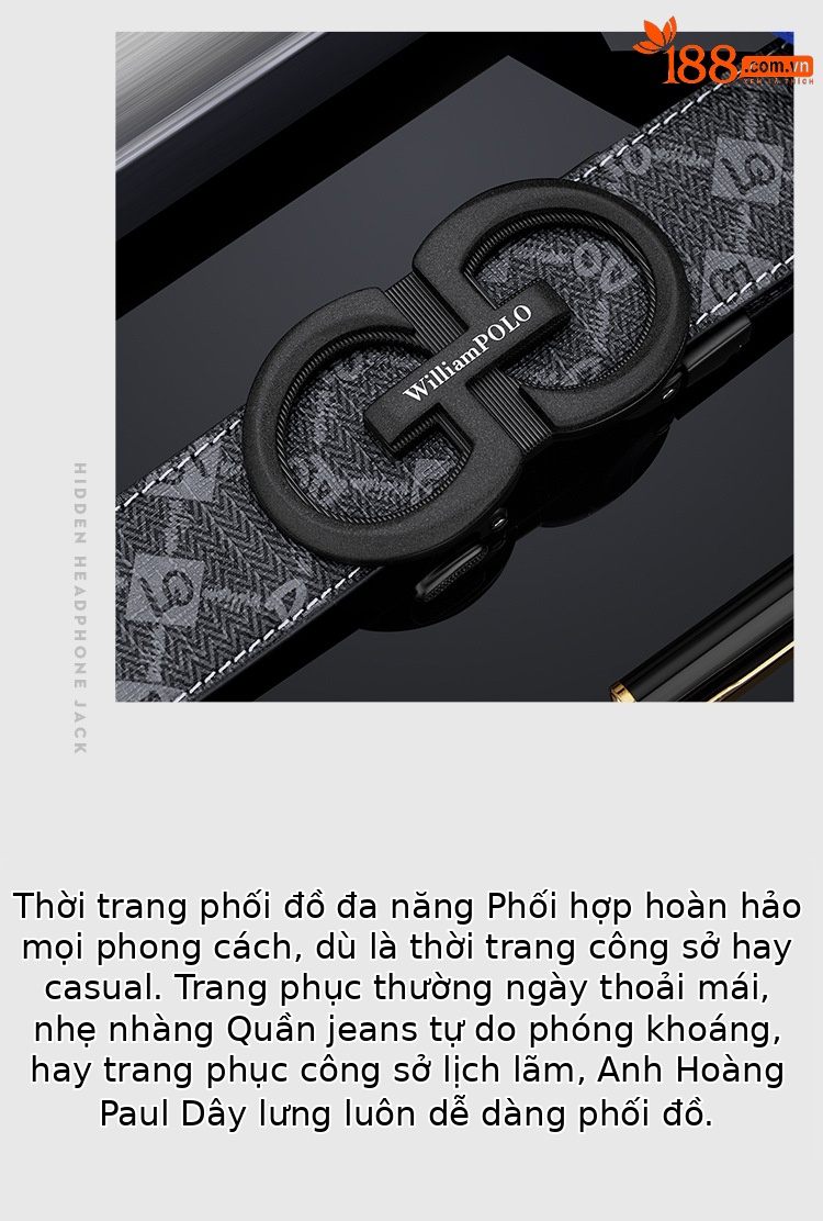 Thắt lưng nam PVC khóa tự động cao cấp phong cách công sở — 120cm, 130cm, 110cm, 125cm chi tiết 13