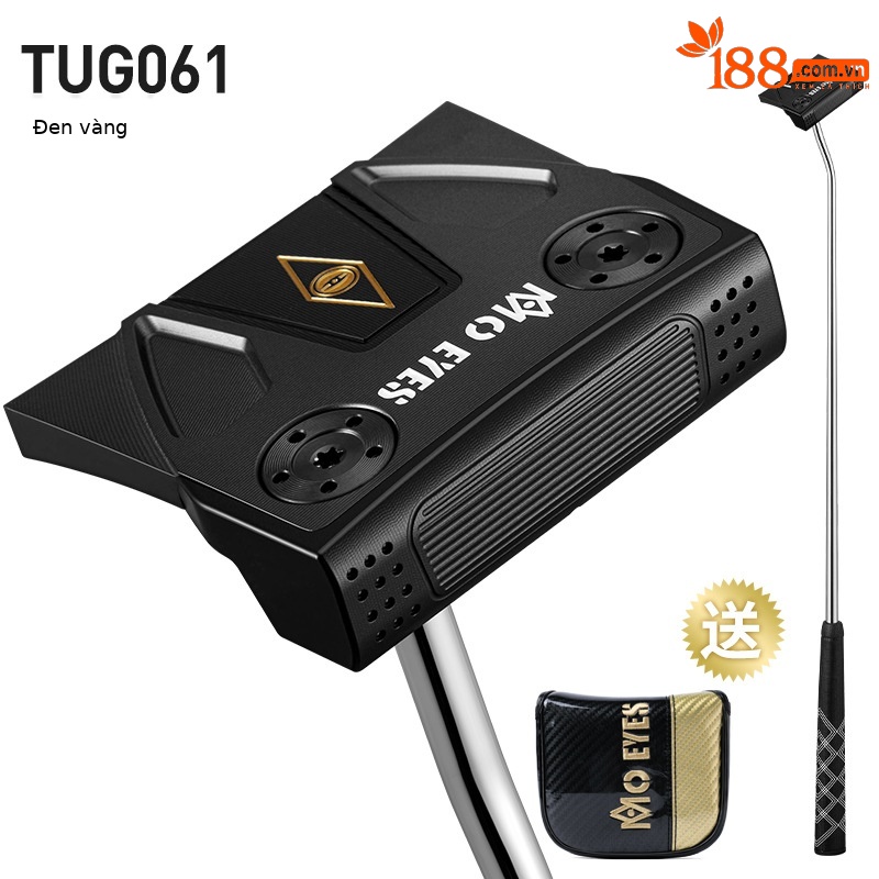 Gậy putter golf Moeyes Magic Eye S20C sắt mềm rèn độ ổn định cao — TUG061-Putter vàng đen [với nắp đầu]