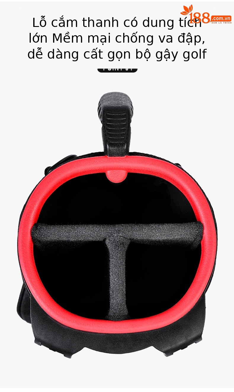 Túi đựng gậy golf PGM siêu nhẹ có chân đế, kích thước 122x12x24 cm — QIAB028-màu xám, QIAB028-Đen, QIAB028-màu xanh đậm, QIAB028-màu xanh hồ chi tiết 6