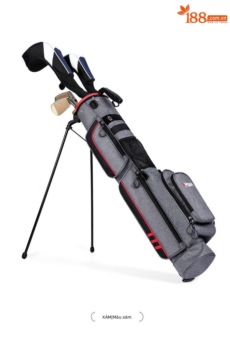 Túi đựng gậy golf PGM siêu nhẹ có chân đế, kích thước 122x12x24 cm — QIAB028-màu xám, QIAB028-Đen, QIAB028-màu xanh đậm, QIAB028-màu xanh hồ chi tiết 16