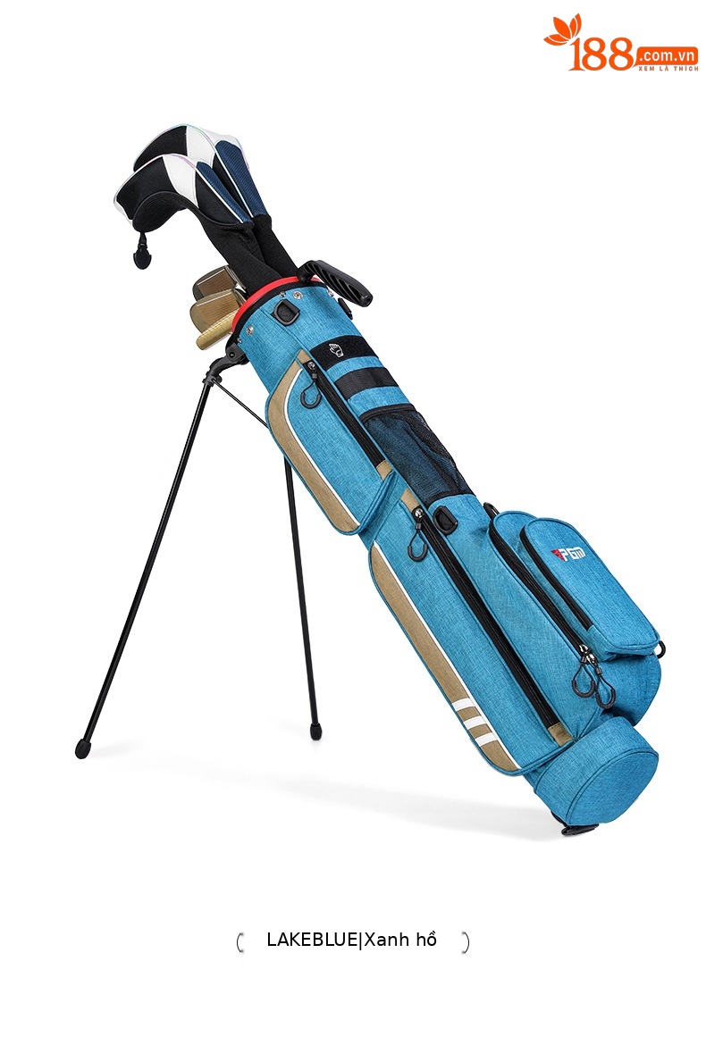 Túi đựng gậy golf PGM siêu nhẹ có chân đế, kích thước 122x12x24 cm — QIAB028-màu xám, QIAB028-Đen, QIAB028-màu xanh đậm, QIAB028-màu xanh hồ chi tiết 18