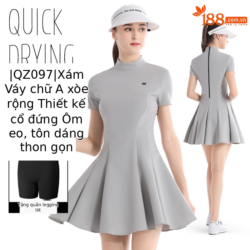 QZ097 [gửi legging/váy chữ A] váy xám