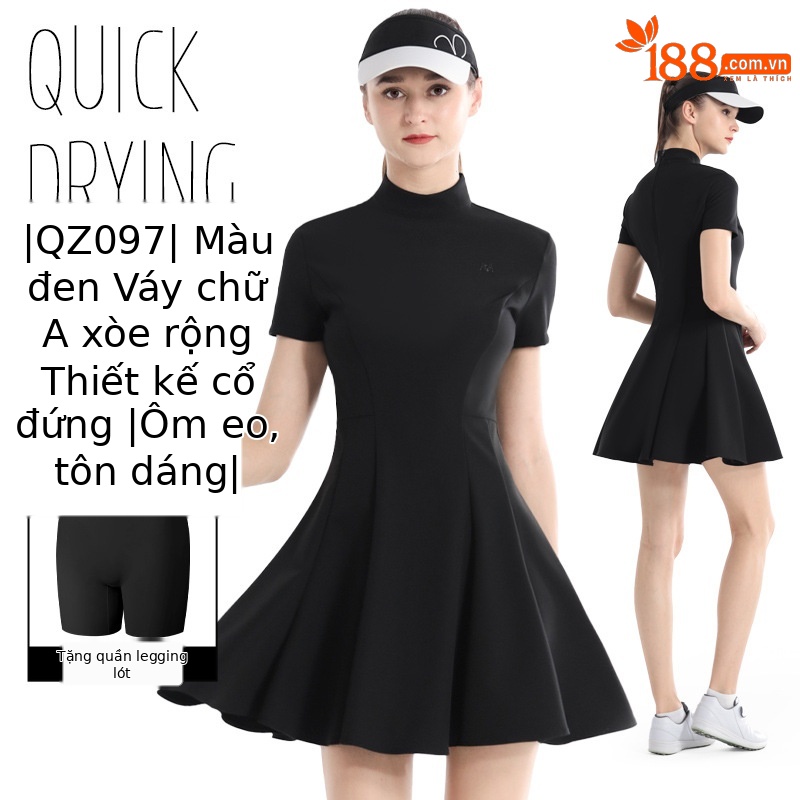 QZ097 [gửi legging/váy chữ A] váy đen