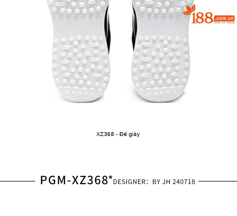 Giày golf PGM nam thoáng khí chống trượt có núm vặn dây giày — XZ368 [Dây giày/núm dệt thoáng khí]-Màu đen nguyên tử chi tiết 13