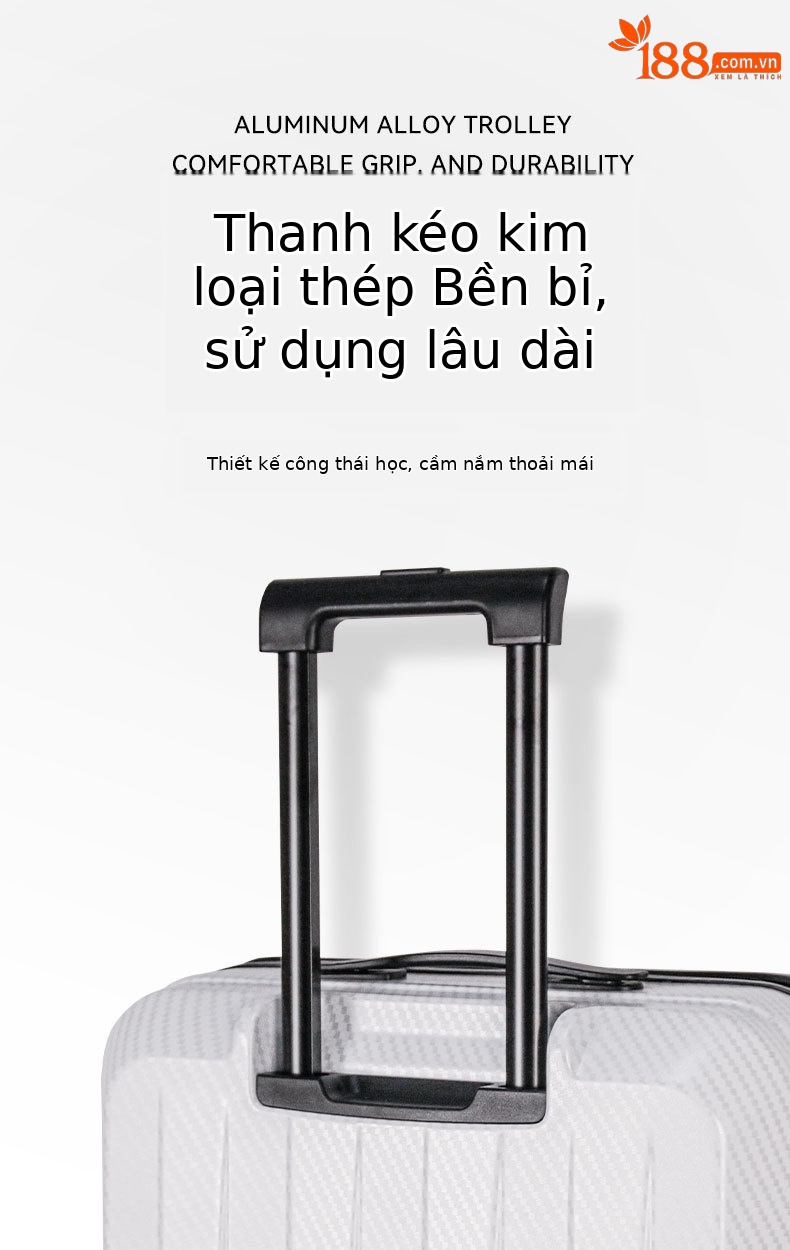 Vali nhựa PC khung nhôm 20 inch khóa TSA, ngăn khô ướt — Kiểu dây kéo màu xám đậm, Kiểu dây kéo màu xanh nhạt, Kiểu dây kéo màu đen, Kiểu dây kéo kẻ sọc đen chi tiết 3