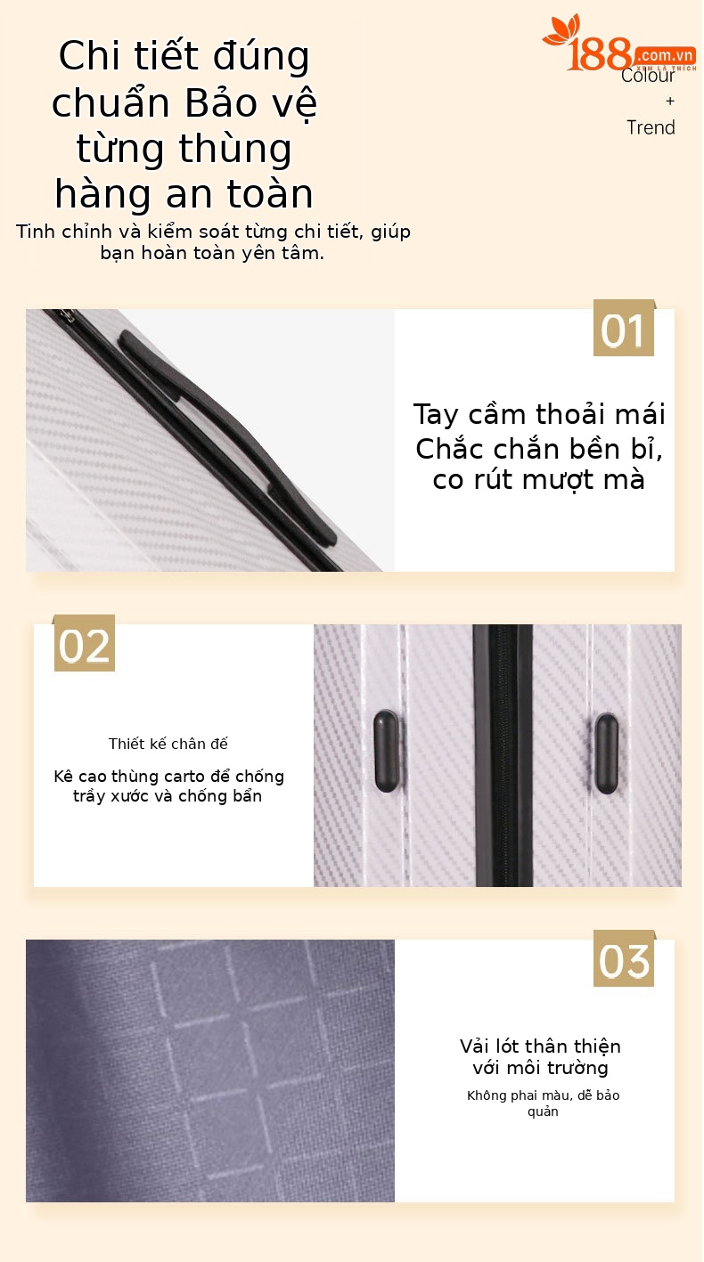 Vali nhựa PC khung nhôm 20 inch khóa TSA, ngăn khô ướt — Kiểu dây kéo màu xám đậm, Kiểu dây kéo màu xanh nhạt, Kiểu dây kéo màu đen, Kiểu dây kéo kẻ sọc đen chi tiết 7