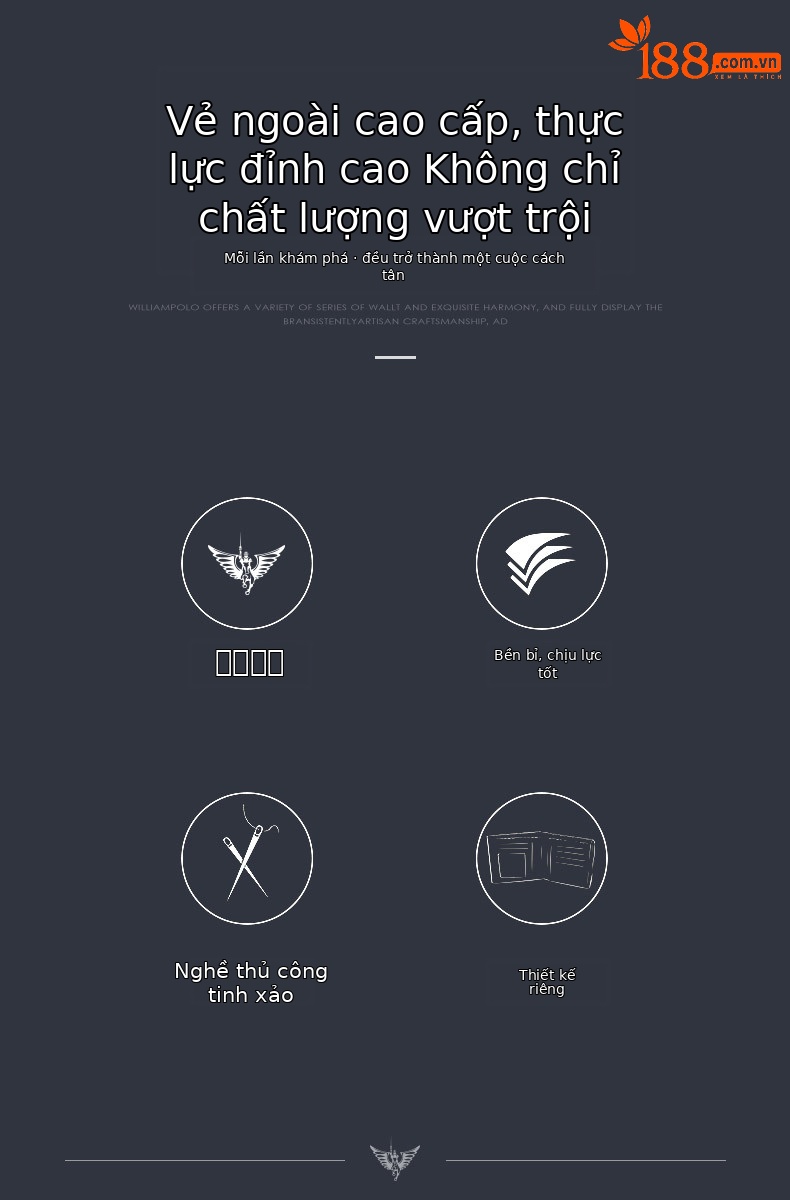 Ví nam da thật ngắn gập cao cấp thương hiệu Hoàng đế Paul mẫu mới 2024 chi tiết 3