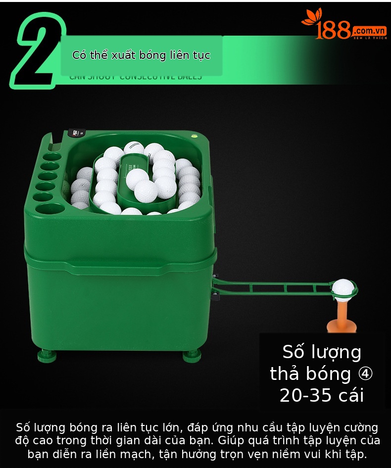 Máy phát bóng golf cảm ứng hồng ngoại PGM đa năng có giá đỡ gậy — Máy phát bóng [màu xanh lá cây], Máy phát bóng [màu xanh lá cây] (trống không có logo) chi tiết 3