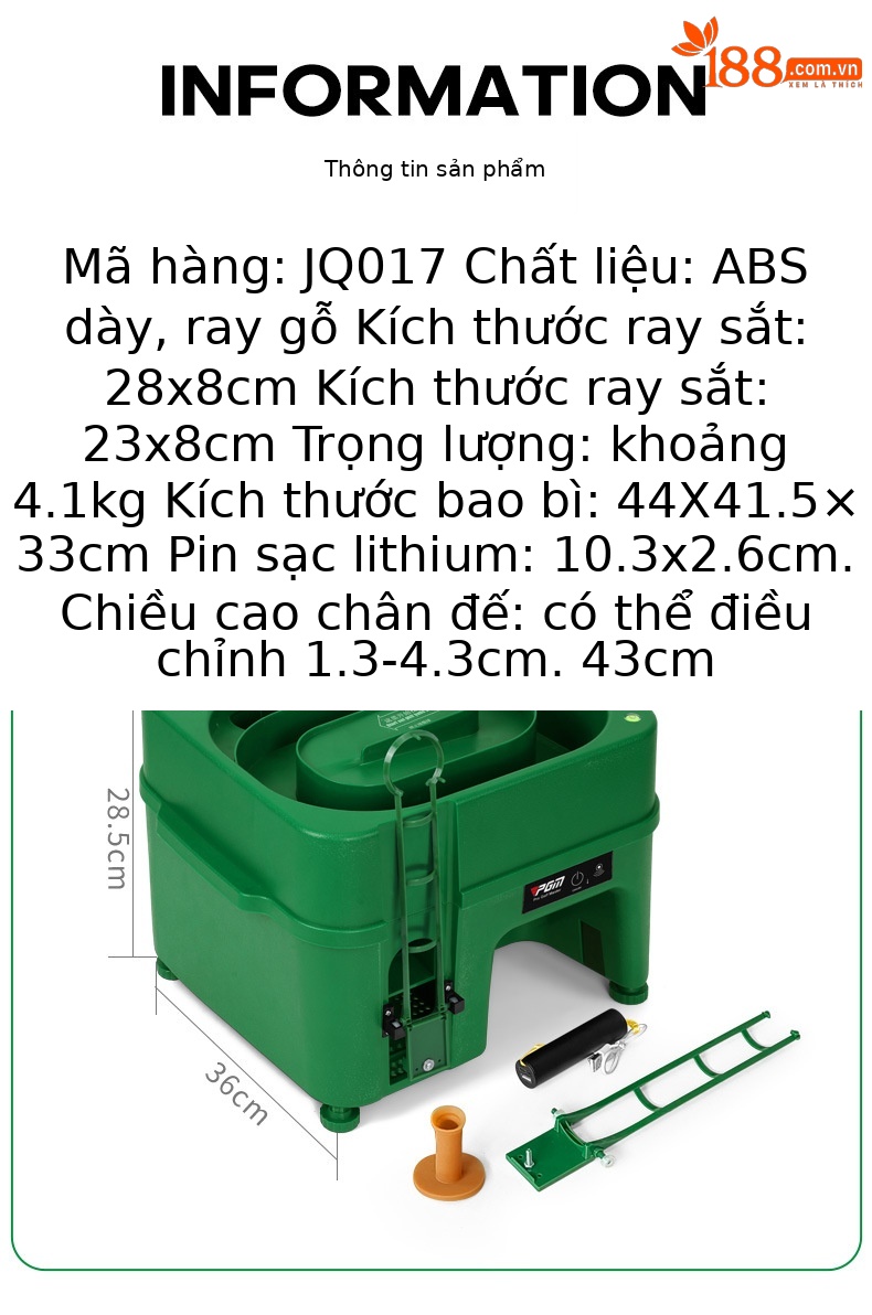 Máy phát bóng golf cảm ứng hồng ngoại PGM đa năng có giá đỡ gậy — Máy phát bóng [màu xanh lá cây], Máy phát bóng [màu xanh lá cây] (trống không có logo) chi tiết 14