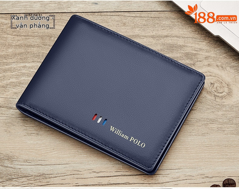 Ví card holder nam da bò mỏng gập mini Emperor Paul 2024 chi tiết 15