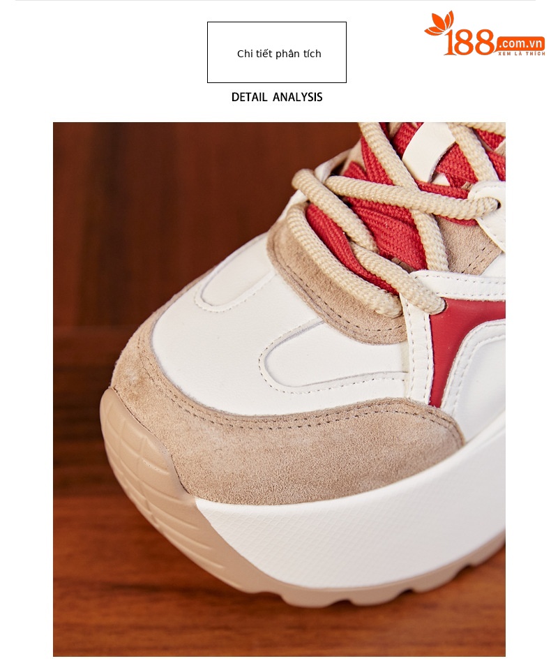 Giày sneaker chunky đế dày lưới thoáng khí mùa hè thu cho nữ — Màu đen chi tiết 5
