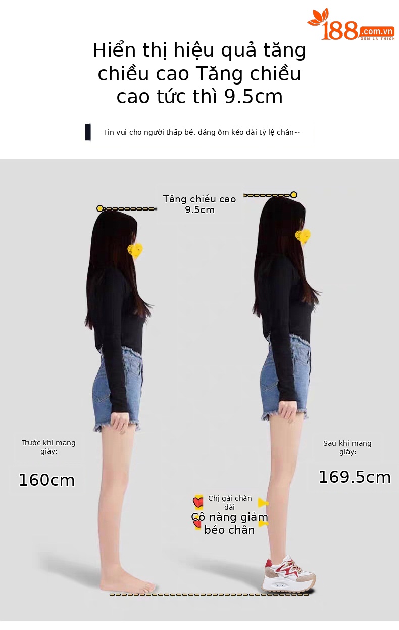 Giày sneaker chunky đế dày lưới thoáng khí mùa hè thu cho nữ — Màu đen chi tiết 3