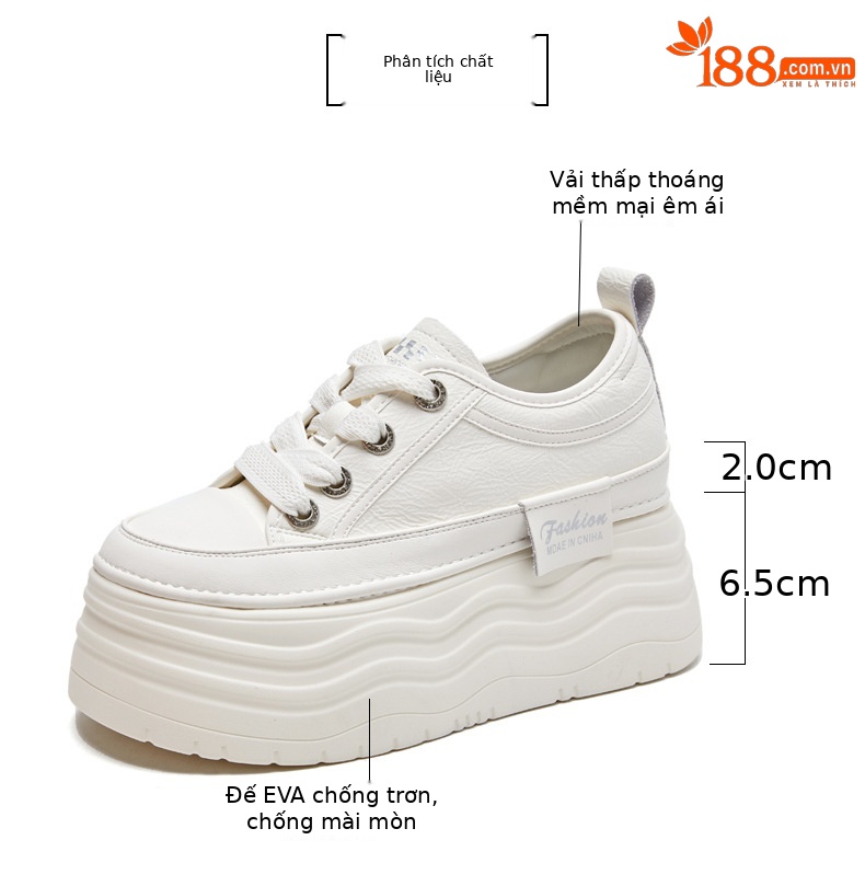 Giày thể thao nữ đế dày độn cao bên trong SJN890-3 — Màu đen chi tiết 2