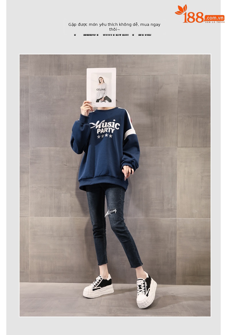 Giày sneaker nữ đế dày tăng chiều cao bên trong, phối bánh xốp thoáng khí — Màu be chi tiết 6