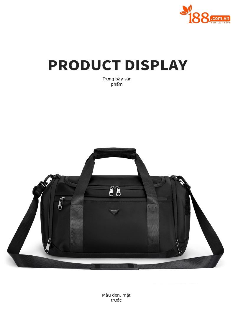 Túi tote du lịch chống nước nhẹ PGM – đựng đồ golf, quần áo, giày (50x25x25 cm) — YWB046-Đen, YWB046-màu xanh quân đội chi tiết 13