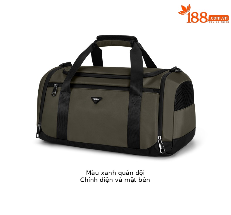 Túi tote du lịch chống nước nhẹ PGM – đựng đồ golf, quần áo, giày (50x25x25 cm) — YWB046-Đen, YWB046-màu xanh quân đội chi tiết 18