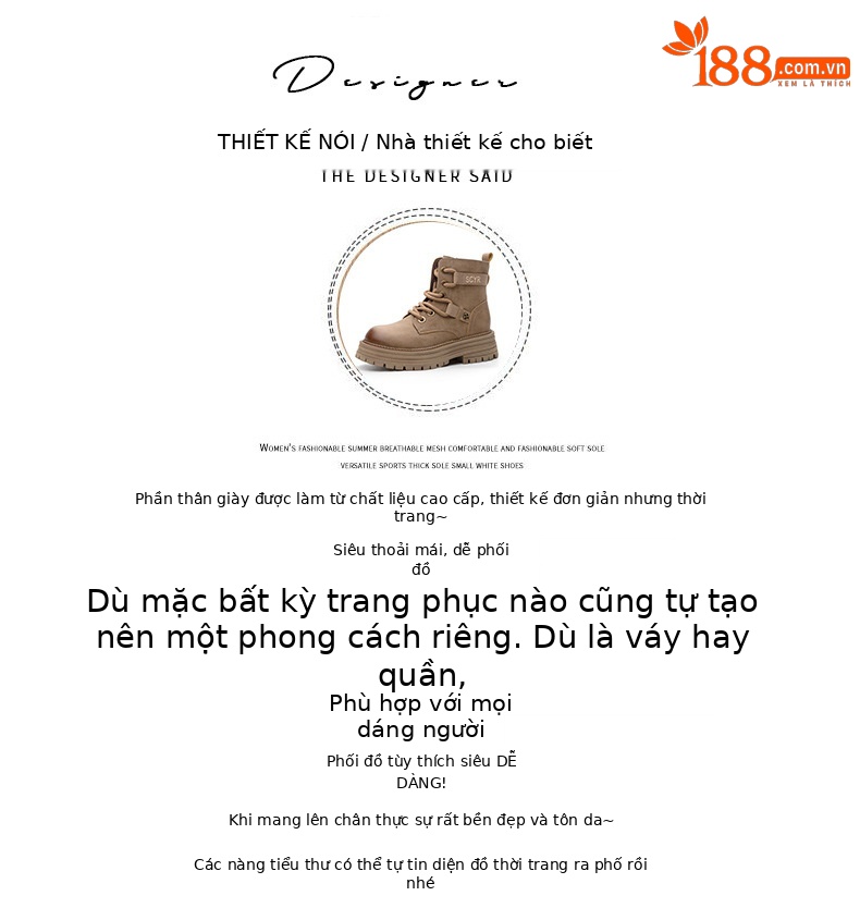 Giày boot nữ cổ ngắn đế dày phong cách Martin, lót lông ấm mùa đông — M2626-1 vàng lót nhung, M2626 màu vàng một lớp lót trong, M2626-1 kaki lót nhung, M2626 một lớp màu đen chi tiết 4