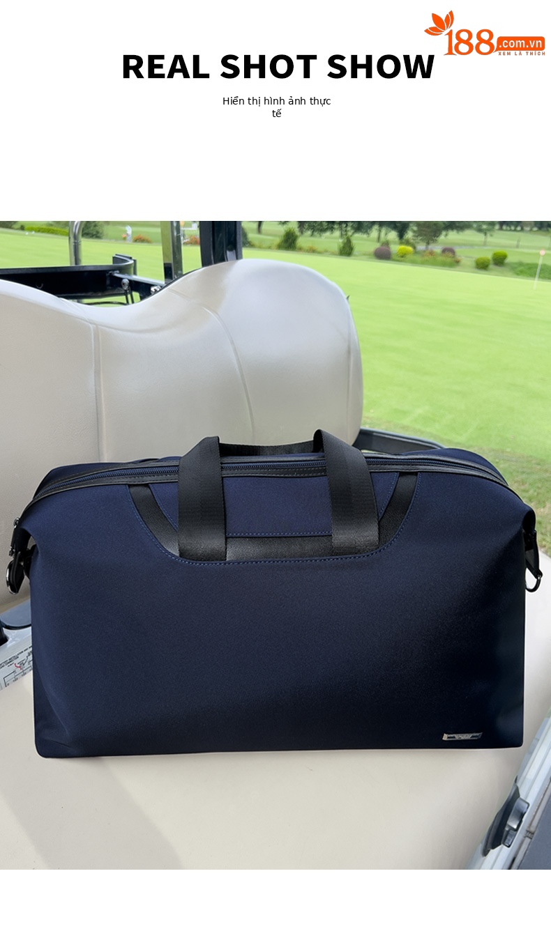 Túi tote du lịch chống nước PGM siêu nhẹ, ngăn giày riêng, kích thước 48x20x41 cm — YWB045-Màu xanh nước hải quân [không thấm nước/túi đựng giày độc lập/tay cầm dày] chi tiết 9
