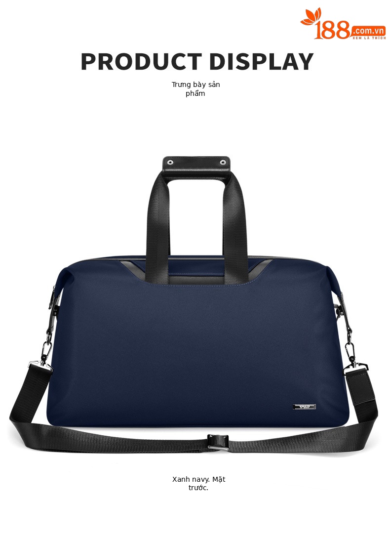 Túi tote du lịch chống nước PGM siêu nhẹ, ngăn giày riêng, kích thước 48x20x41 cm — YWB045-Màu xanh nước hải quân [không thấm nước/túi đựng giày độc lập/tay cầm dày] chi tiết 13