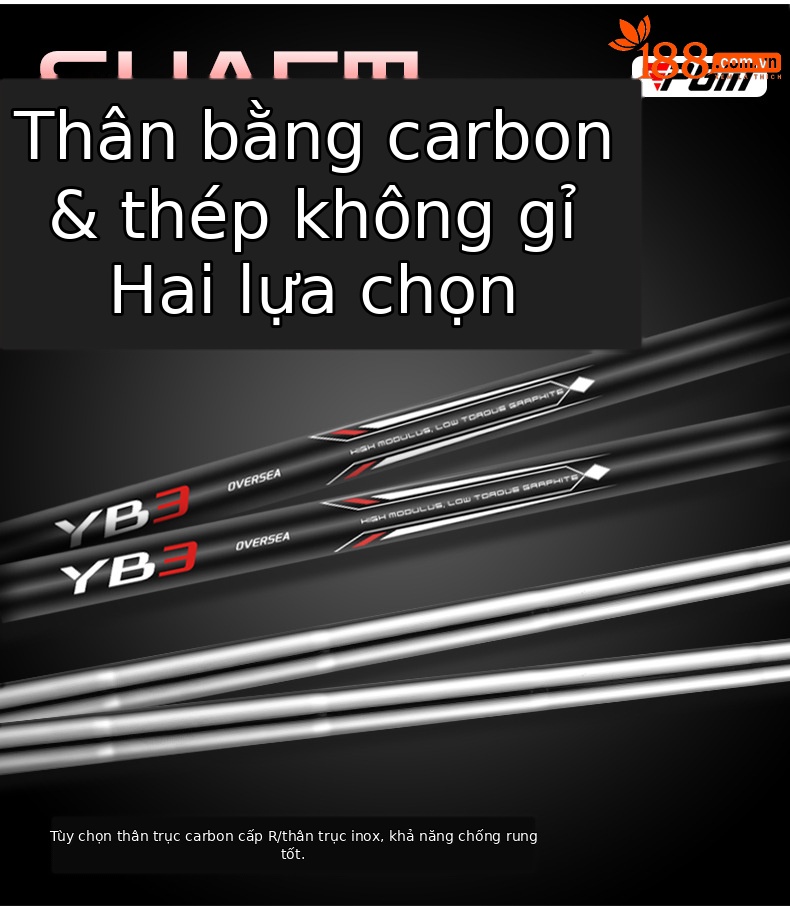 Gậy đánh golf PGM số 7 tay phải, đầu hợp kim kẽm, thân carbon hoặc thép — YB3-7 sắt [trục thép], Bàn là YB3-7 [trục carbon] chi tiết 5