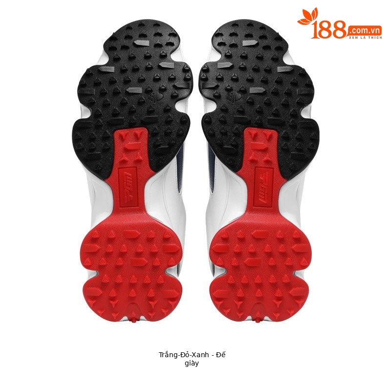 Giày golf PGM nam đế giảm xóc chống trơn trượt chống nước — XZ379-Màu xanh đỏ trắng