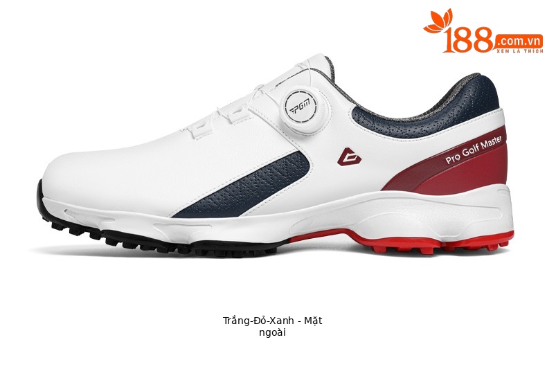 Giày golf PGM nam đế giảm xóc chống trơn trượt chống nước — XZ379-Màu xanh đỏ trắng chi tiết 17