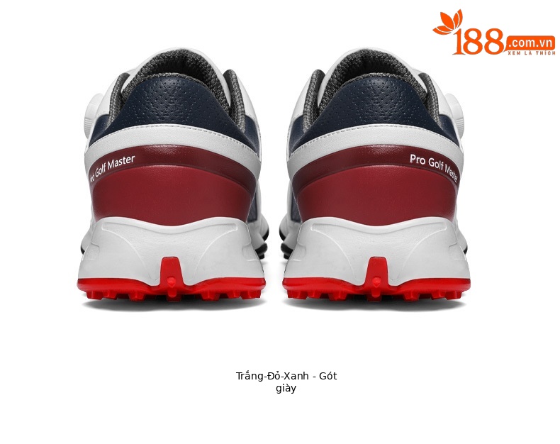 Giày golf PGM nam đế giảm xóc chống trơn trượt chống nước — XZ379-Màu xanh đỏ trắng chi tiết 20