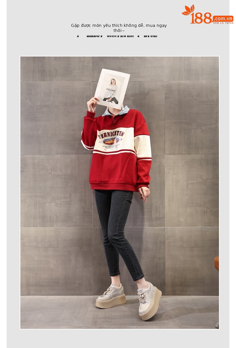 Giày sneaker nữ chunky đế dày phong cách retro đánh bóng màu be — Màu be chi tiết 5