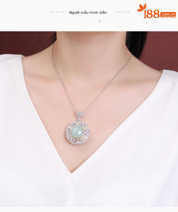 Mặt dây chuyền bạc 925 phong cách cổ điển — Mặt dây chuyền đơn (không có dây chuyền) chi tiết 5