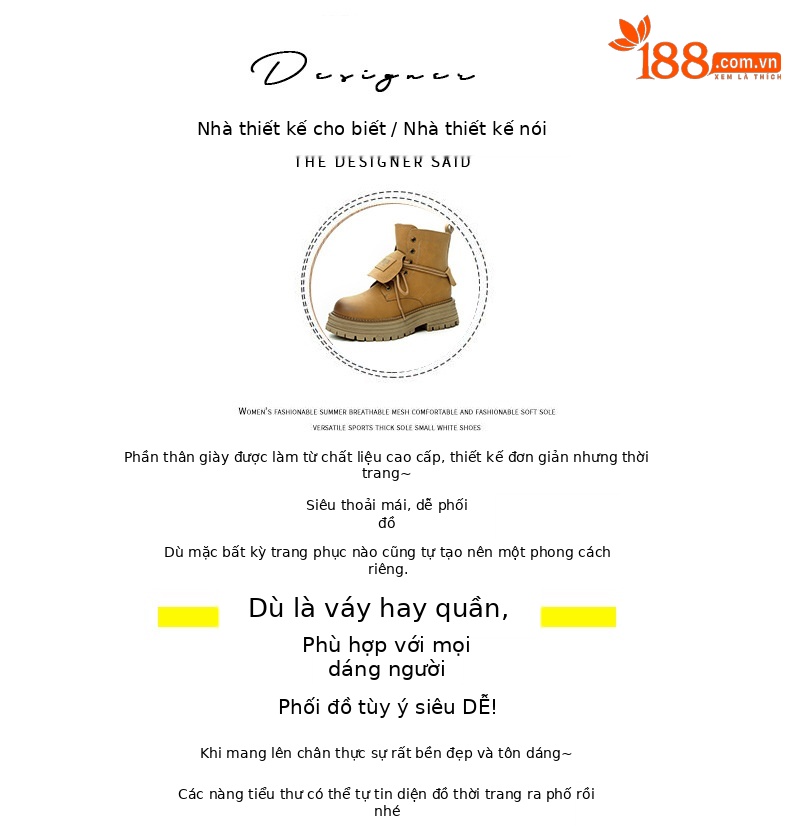Boot Martin cổ ngắn nữ phong cách cổ điển đế dày đi du lịch leo núi — M2627 màu vàng một lớp lót trong, M2627 kaki một lớp bên trong chi tiết 3