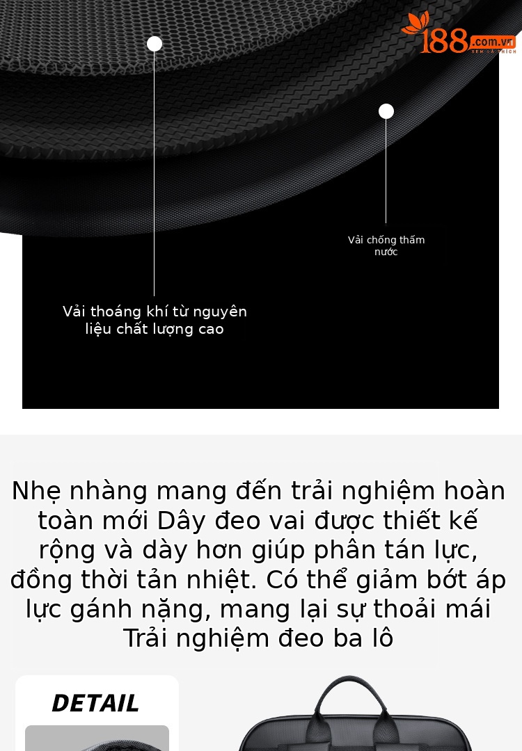 Ba lô Emperor Paul mới mẫu sức chứa lớn đi học đi làm du lịch chứa laptop chi tiết 10