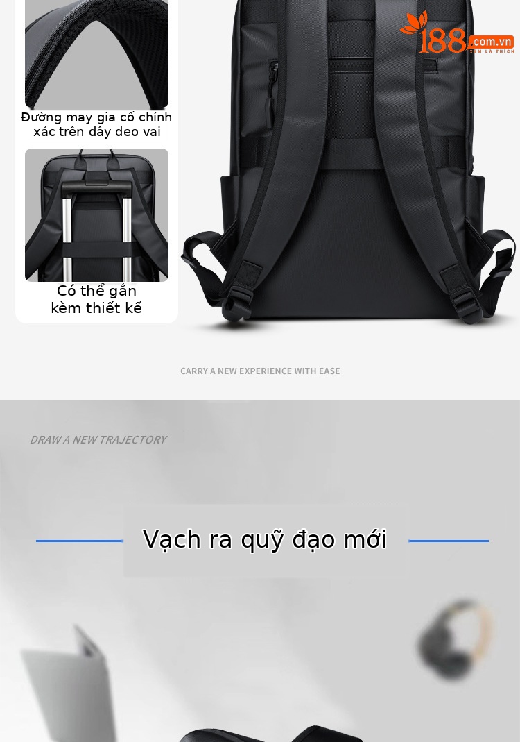 Ba lô Emperor Paul mới mẫu sức chứa lớn đi học đi làm du lịch chứa laptop chi tiết 11