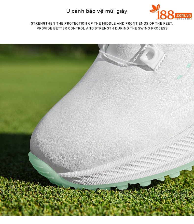 Giày golf nữ PGM mùa hè chống thấm, đế nhẹ không đinh — XZ373 [Loại hồi phục chậm] Màu trắng anh đào rơi, XZ373 [Loại hồi phục chậm] Gió trắng chi tiết 16