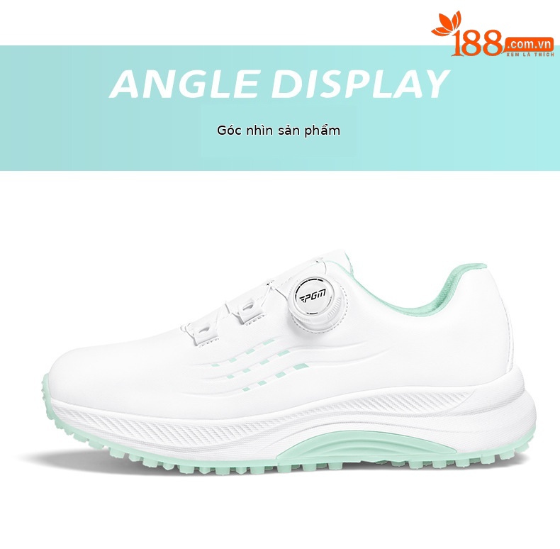 Giày golf nữ PGM mùa hè chống thấm, đế nhẹ không đinh — XZ373 [Loại hồi phục chậm] Màu trắng anh đào rơi, XZ373 [Loại hồi phục chậm] Gió trắng chi tiết 19